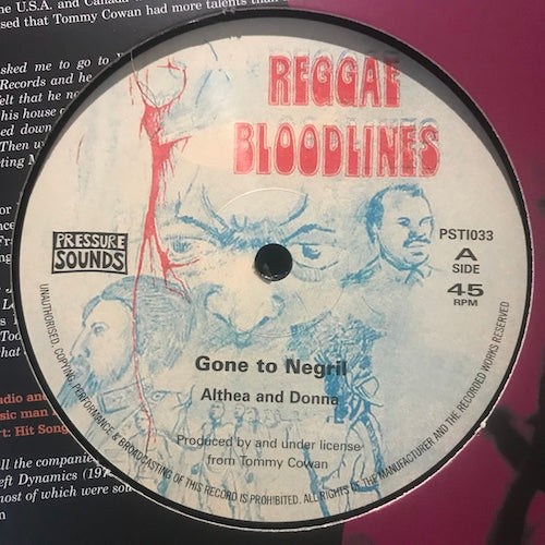 Althea And Donna ‎– Gone To Negril